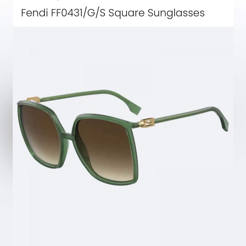 Fendi FF0431/G/S Square Sunglasses – Green